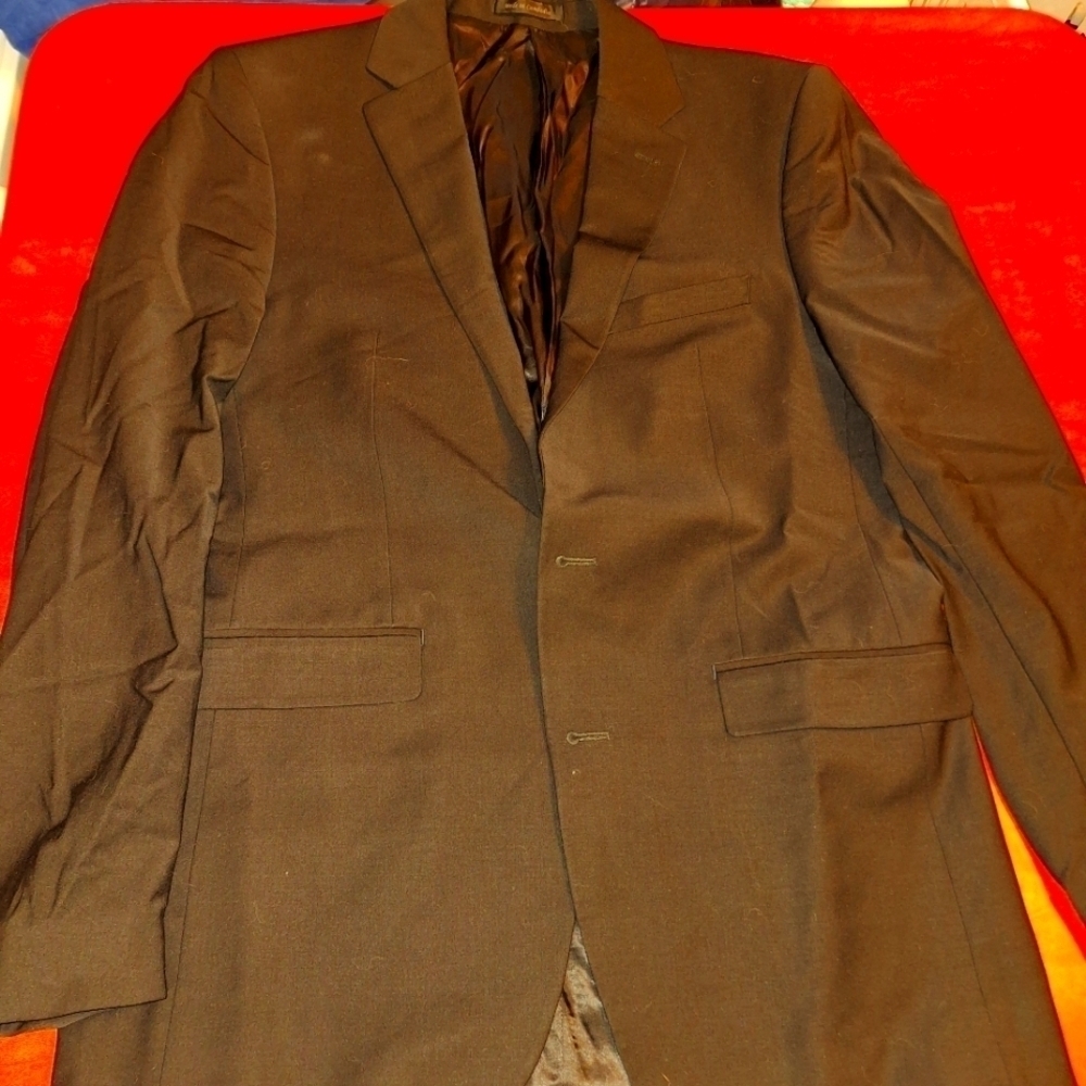 Calvin Klein Black Suit Jacket Blazer 42 Long - Picture 3 of 12